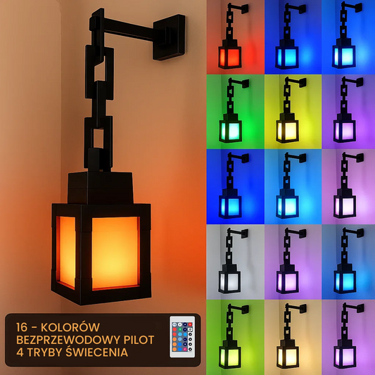 Lampa PixelLight RGB – 16 kolorów, pilot i tryby świecenia