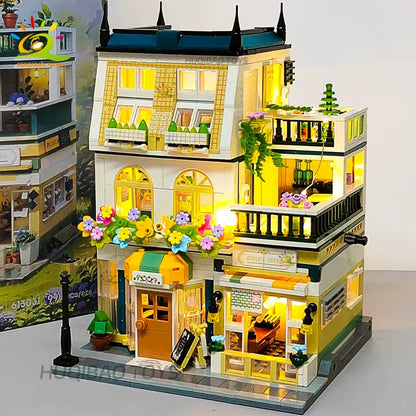 LogiBricks - Mini hotel z ogrodem - 990+ elementów